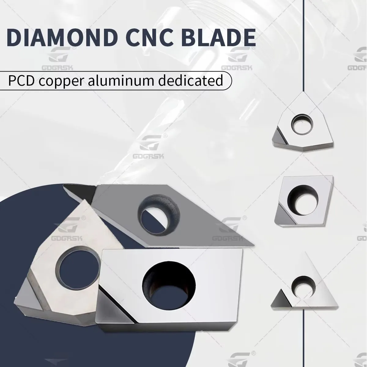 CBN Cubic Boron Nitride Blades CCGT DCGT TCGT SCGT VBGT VCGT TBGT Diamond Inserts CNC Gemstone Turning Tools For Quenching Steel