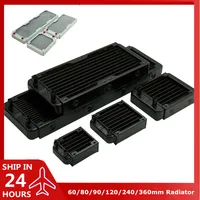 Radiador de refrigeración por agua para PC, de aluminio, para CPU, GPU, RAM, disipador de calor, intercambiador, ventilador, enfriador, 60/80/90/120/240/360mm, negro/blanco