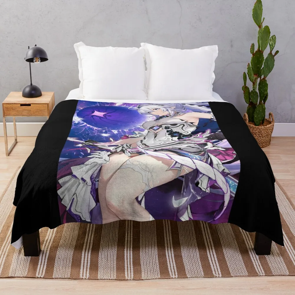 Kiana Kaslana - Honkai Impact Throw Blanket Retros Decorative Beds For Decorative Sofa Furrys Blankets