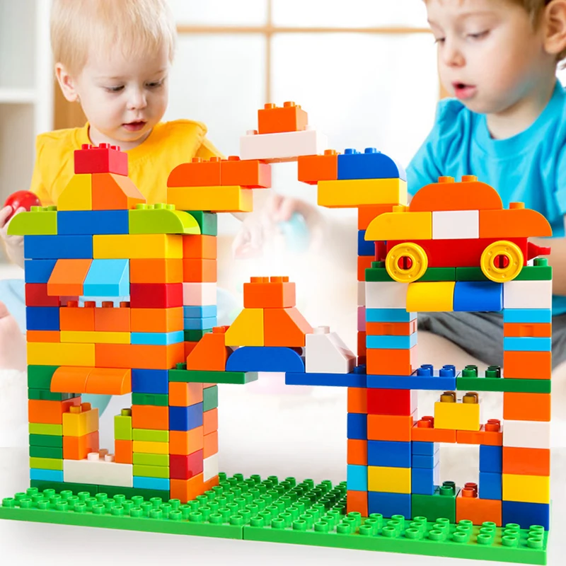 350PCS Big Size Bricks Toys DIY Creative Building Blocks Educational Toys Kids Gift Bulk Large Brick Compatible With All Brand