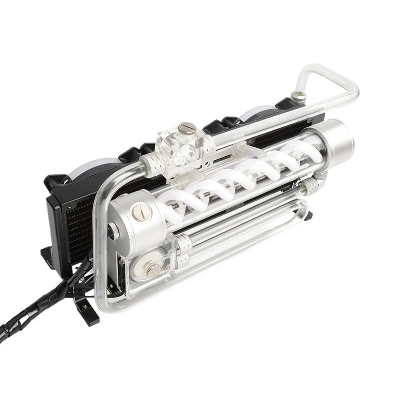 Laptop water cooling hard pipe set water pump flow 800L remote control color change