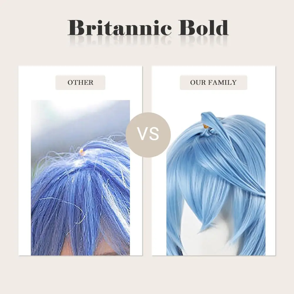 Ganyu peluca azul Cosplay Ganyu, ropa sintética de Anime, Ganyu