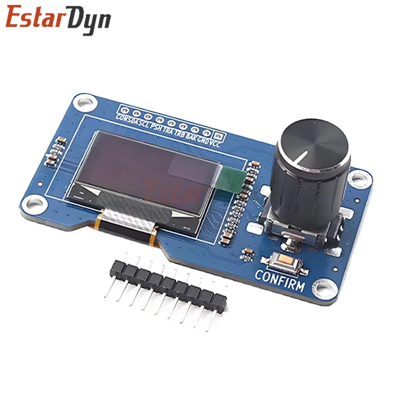 Estardyn 0.96" OLED Module / EC11 Encoder | White/Blue/Yellow Blue Display | I2C Interface | HD Screen for Arduino DIY Projects
