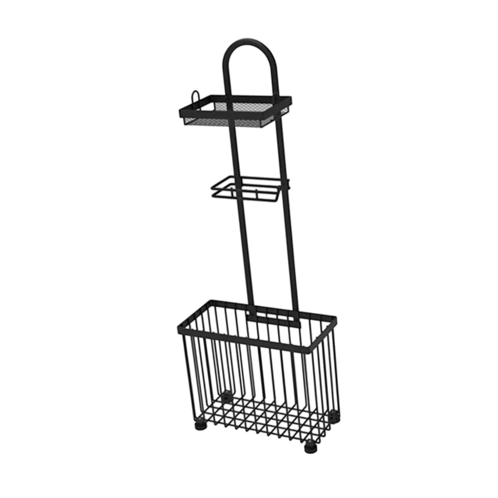Toilet Paper Holder Stand Toilet Tissue Rack Space Saving Bathroom Organizer for Campers,Magazines,Small Items,Restroom,Cabins