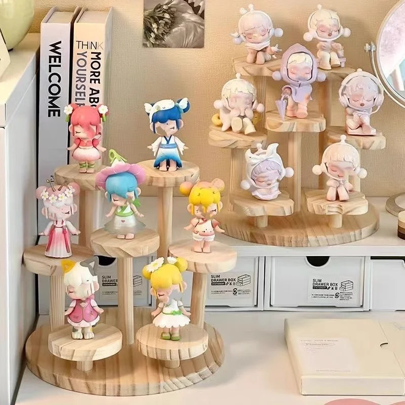 Holzständer Minifiguren Ausstellungsständer Holz Parfüm Organizer Cupcake Ständer für kosmetische Puppenmodelle Displays – Detail 2