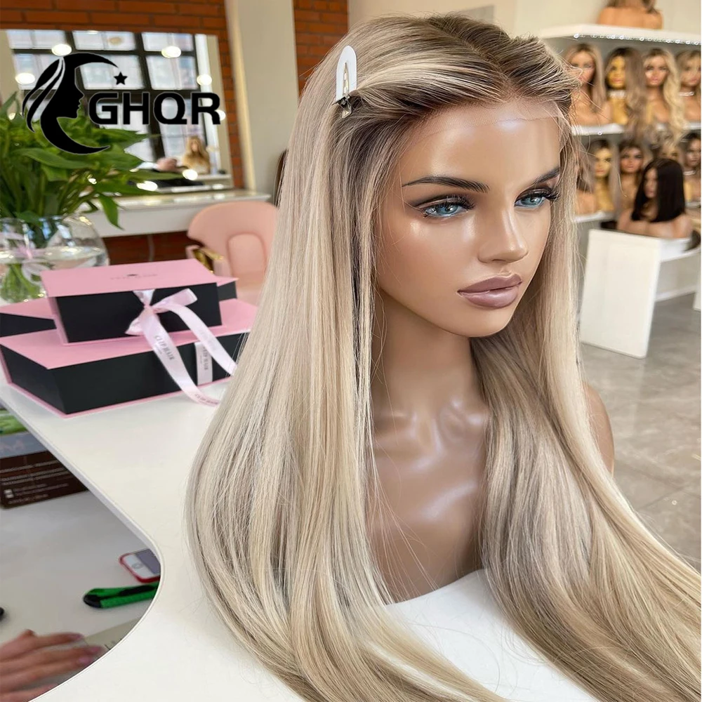 Destaque Ombre Lace Front Wig Cabelo Humano 13x4 13x6 HDTransparent laço cheio 360 frontal Pré Arrastado brasileiro Linha Fina Natural