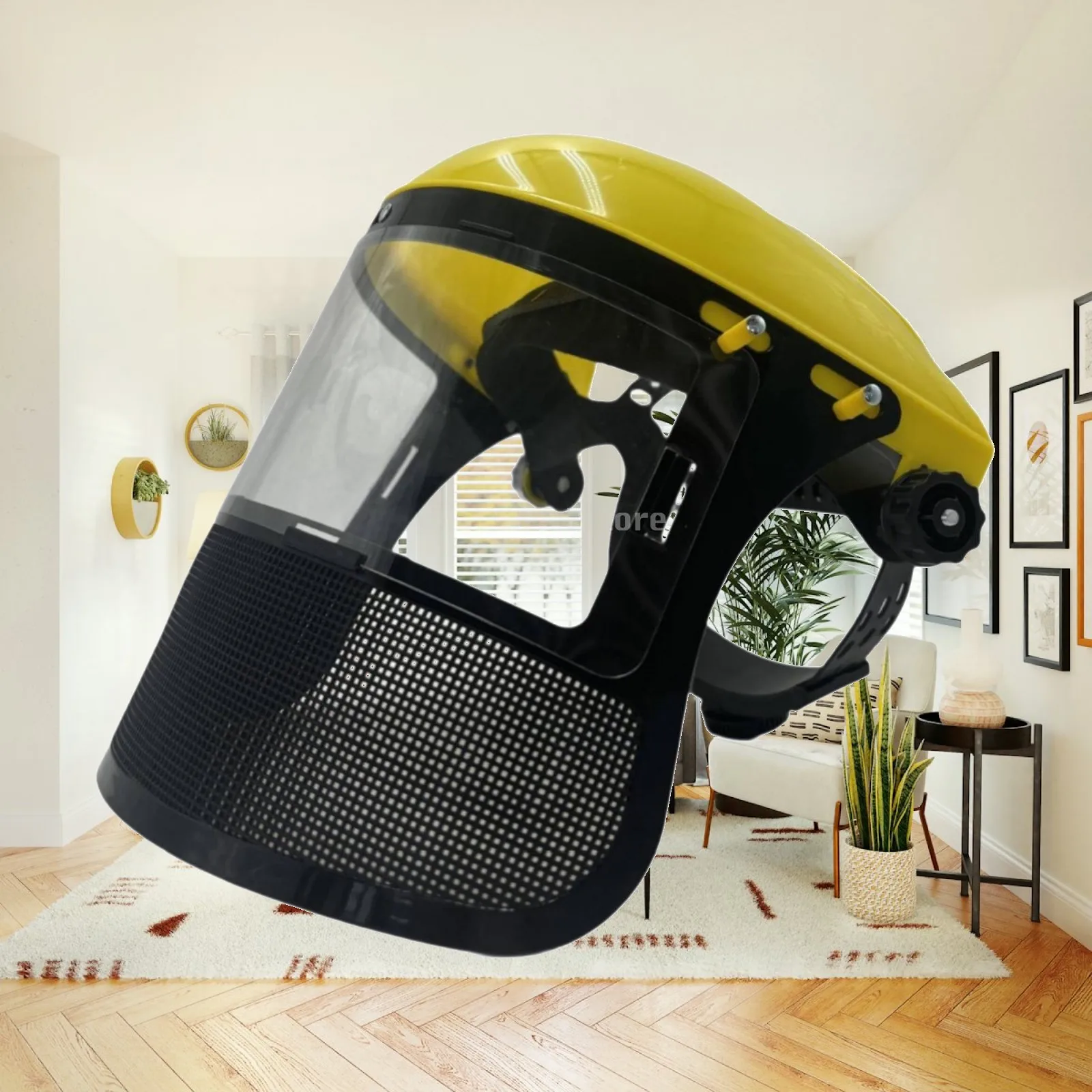Safety Face Guard Clear Face Guard with Mesh Guard Reusable Easy to Clean for Gardeners, Grass Cutting, Gardening