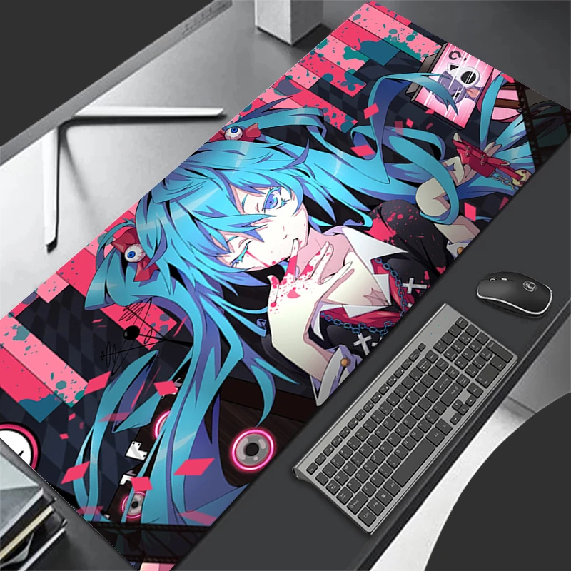 لوحة ماوس كرتونية للفتيات ، حصير مكتب كاواي ، حصيرة طاولة كبيرة ، وردي ، أنيمي ، H-Hatsuns ، M-Mikus ، كمبيوتر محمول ، لوحة مفاتيح ، كمبيوتر شخصي