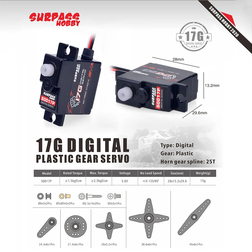 Digital Servo 9g 17g 25g 6kg 9kg 15kg 16kg 20kg 23kg 24kg 25kg 30kg 70kg for 1/24 1/18 1/16 1/12 1/10 1/8 1/7 1/5 RC Car Boat