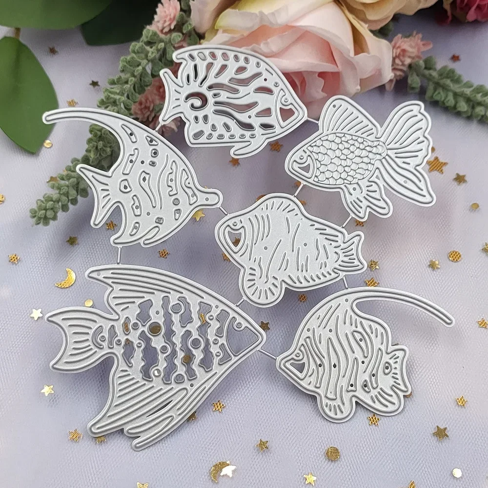 Scrapbook Marine Fish Cutting Dies Carbon Steel Embossing Etching   DIY Manual