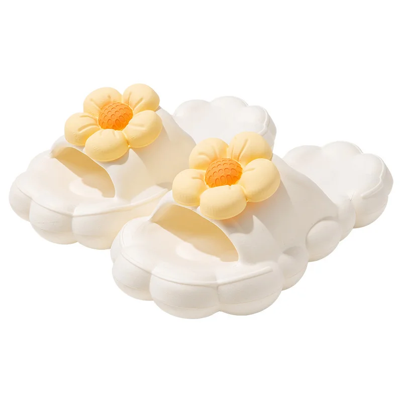 Cute Flower Slippers Women's 2023 Summer Korean Flowers Home Slipper EVA Soft Thick Soles EVA Sandals Flip Flops