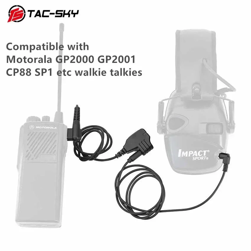 TAC-SKY U94 PTT M Head To 3.5 Cable Adapter Compatible with MSA SORDIN/Impact Sport/Walker's Razor Tactical Shooting Earmuffs