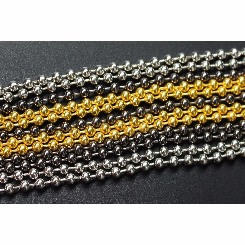 

Tigofly 3m 3 Colors Fly Tying Steel Bead Chain 4mm Eyes Fly Tying Beads Eyes Accessories Materials