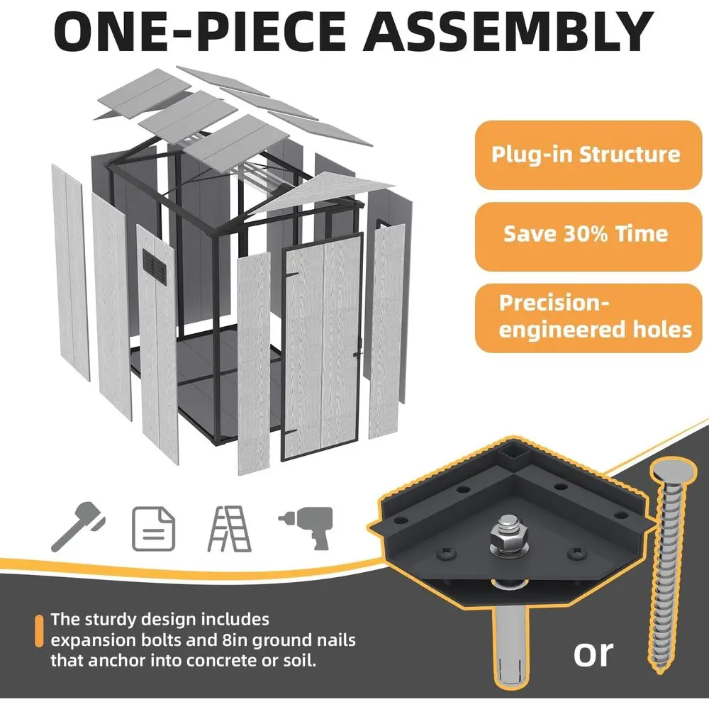 Door locking mechanism detail and handle assembly