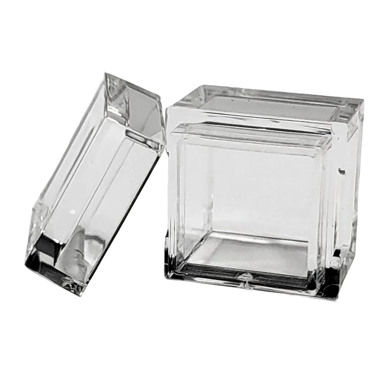 ABAH-40Pcs Acrylic Box Trays For 0.39Inch 10Mm Elements Cubes Clear Case Periodic Table Bracket For Elements Collections