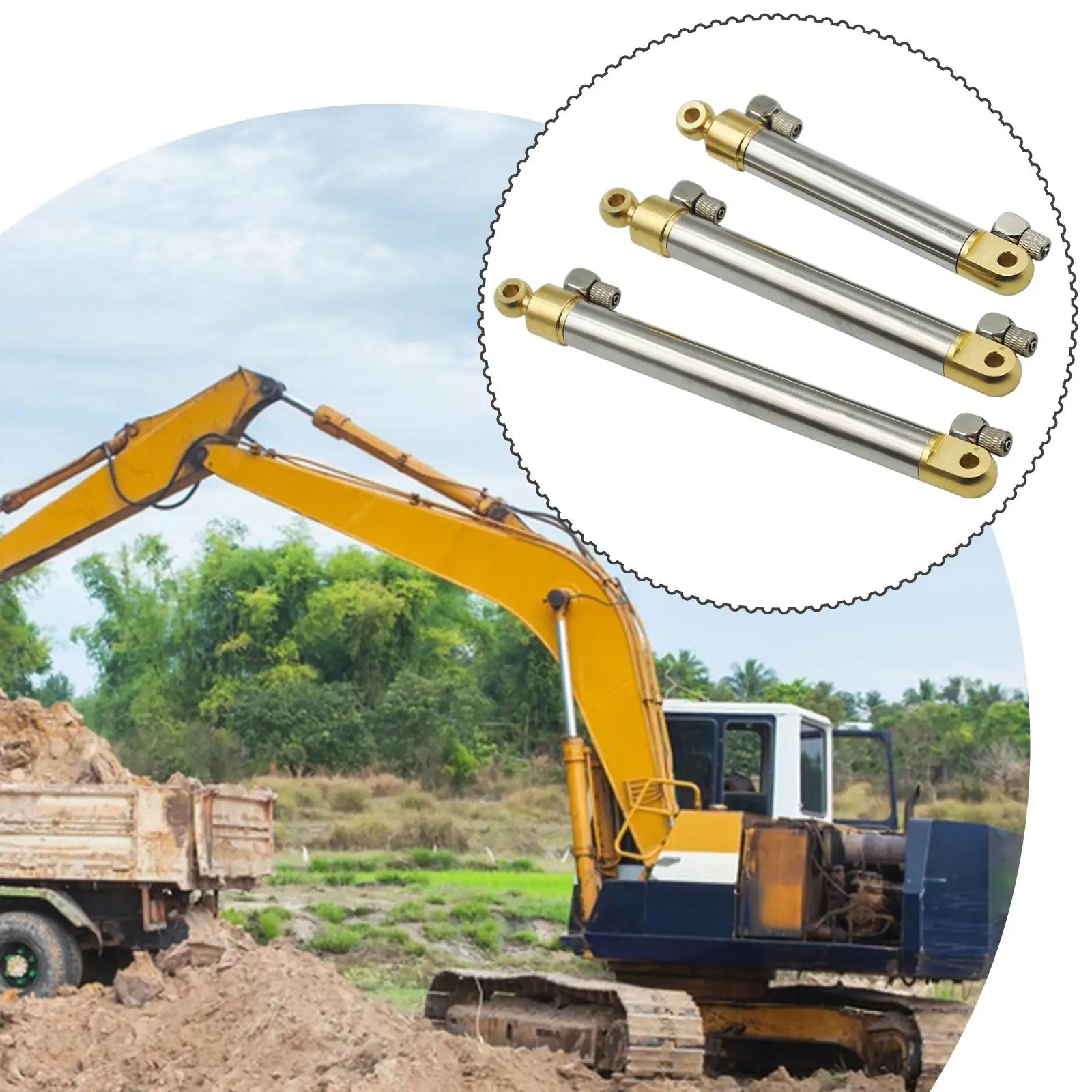 

RC Model Mini Hydraulic Cylinder Durability Practical High Performance Spare Parts Professional Direct Replaces Stainless Steel