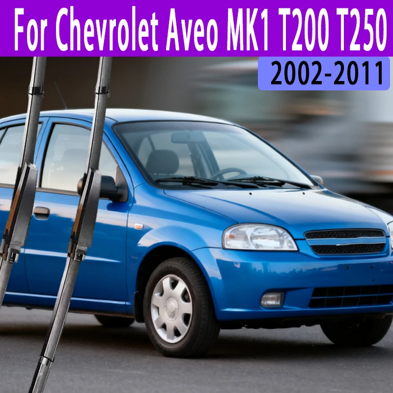 

For Chevrolet Aveo MK1 T200 T250 2002-2011 Car Front Wiper U-Shape Soft Rubber Boneless Wiper HD Silent Durable Wiper 22" 16"