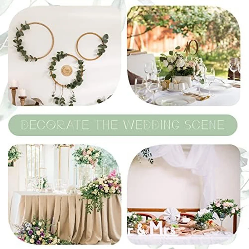 5/10/20 Stücke Künstliche Eukalyptusblatt Stiele Grünpflanzen Für Wohnzimmer Zuhause Raumdekoration Braut Hochzeit Dekor Blumensträuße – Detail 9