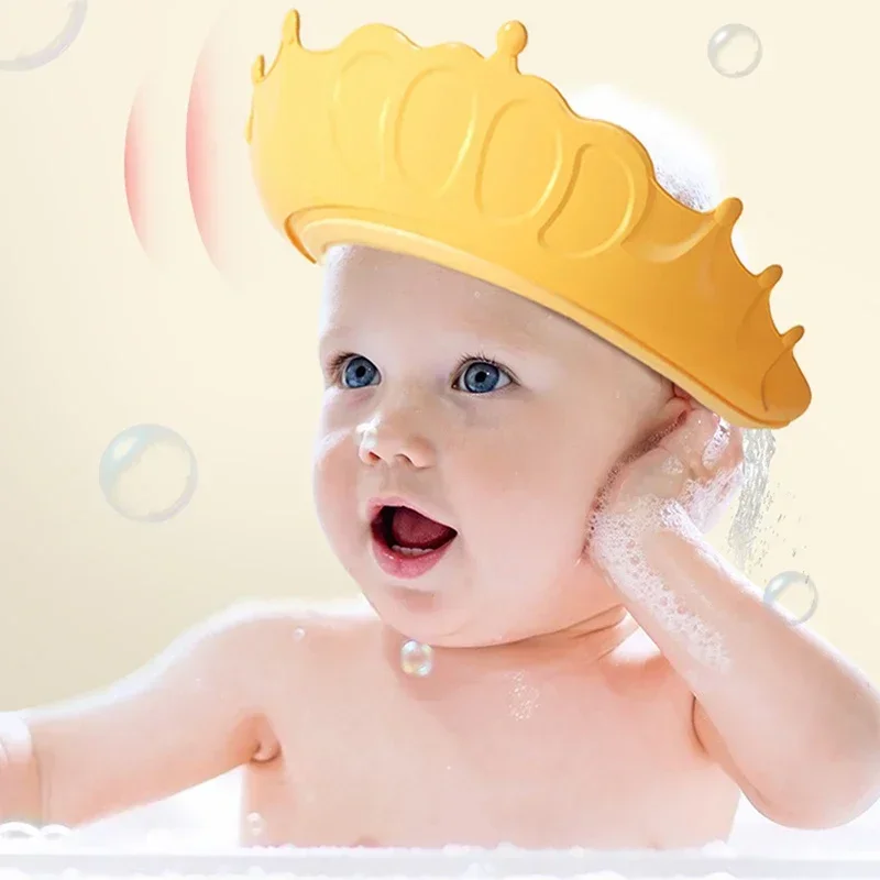 Baby Shower Cap Adjustable Hair Wash Hat for Kids Ear Protection Safe Children Shampoo Bathing Shower Protect Head Cover