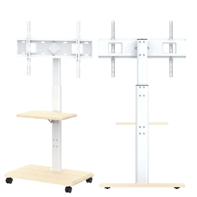 

ZJW STLF Advanced Wood Stand 2 Levels Dual Stand with Sotrage Mobile Computer and Cart Dual Medical Cart