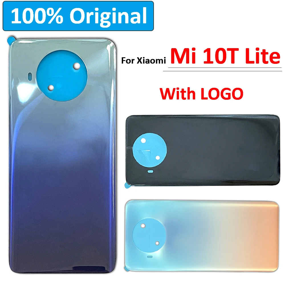 

100% Original Battery Back Cover Glass Rear Door Replacement Housing With Adhesive Sticker For Xiaomi Mi 10T Lite With Xaiomi