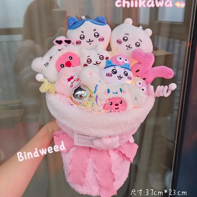 Anime Kawaii Chiikawa Cute Bouquet Plush Doll Floral Cartoon Toy Flower Girl Girlfriend Girlfriend Girlfriend Holiday Gifts