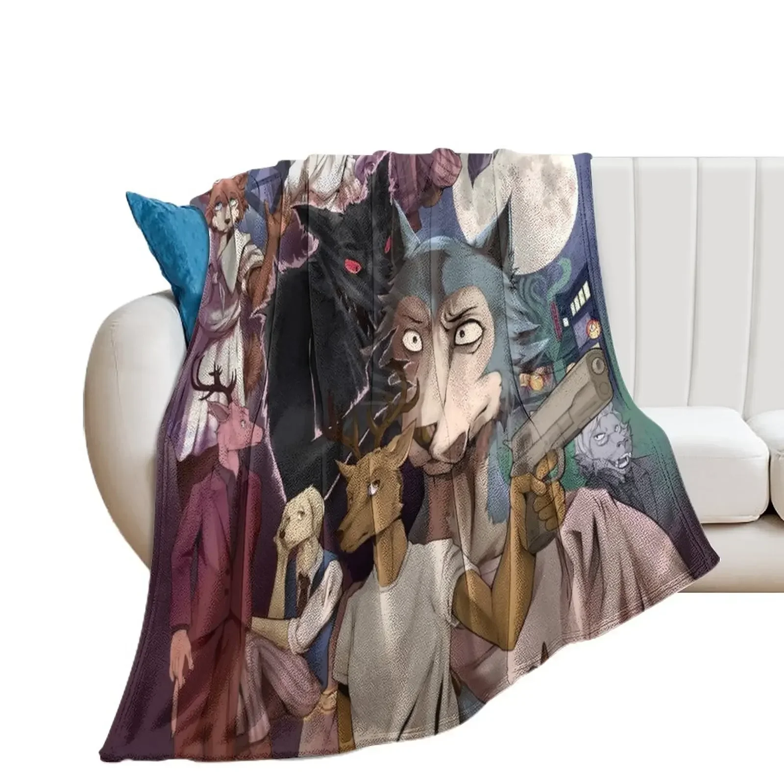 Beastars Anime Throw Blanket Hair For Sofa Thin Sleeping Bag Furrys Blankets