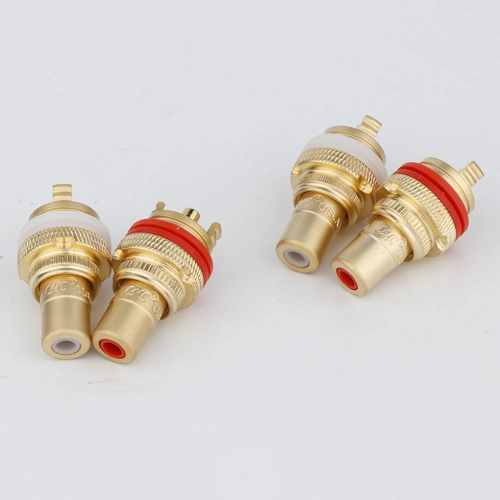 Pozłacane złącze żeńskie CMC RCA Adapter do montażu na panelu podwozia Wtyczka audio Wtyczka 3,5 mm AV