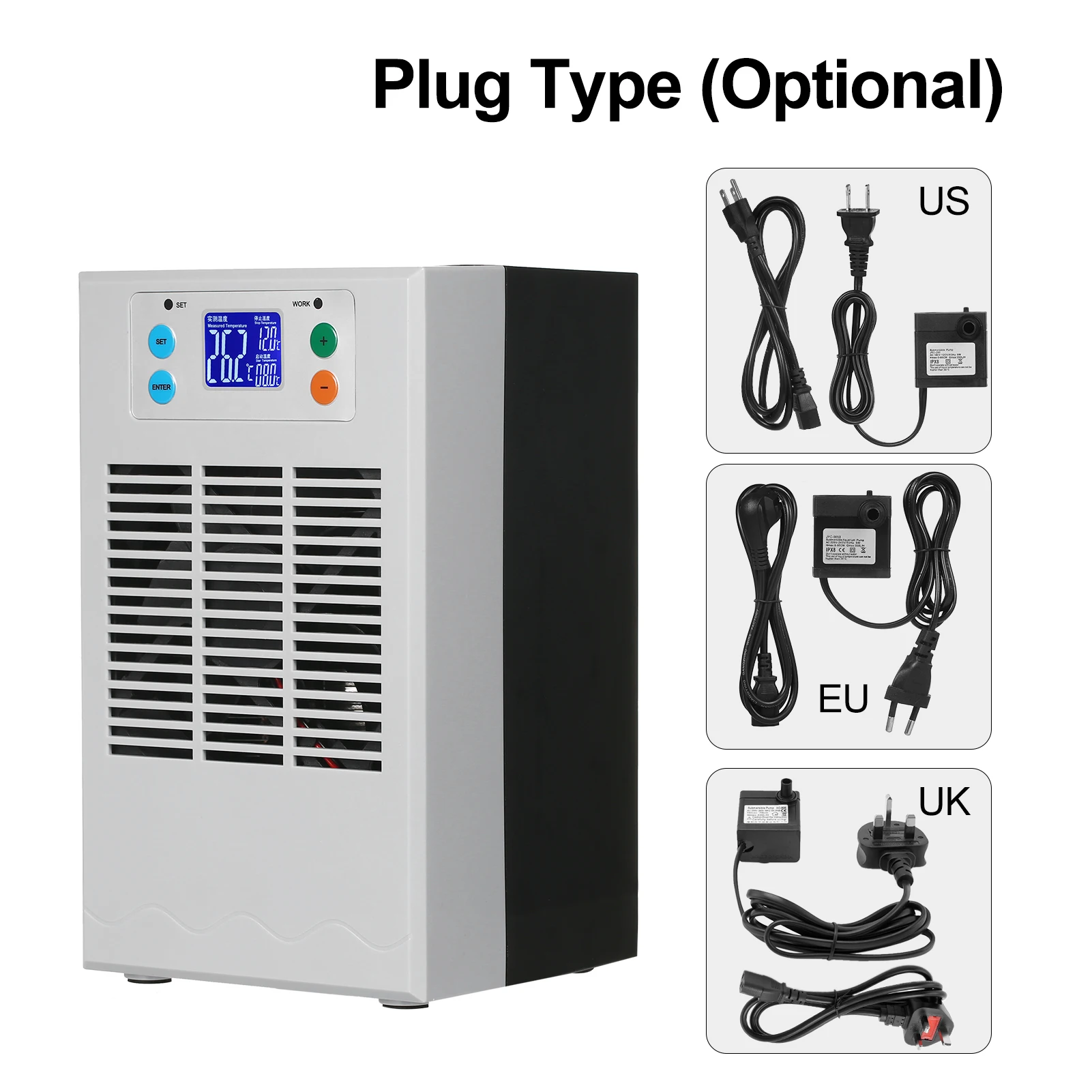 

70W 20L Small Fish Tank Water Heater & Chiller Aquarium Chiller Semiconductor Electronic Aquarium Cooler LCD Display Quiet Digit