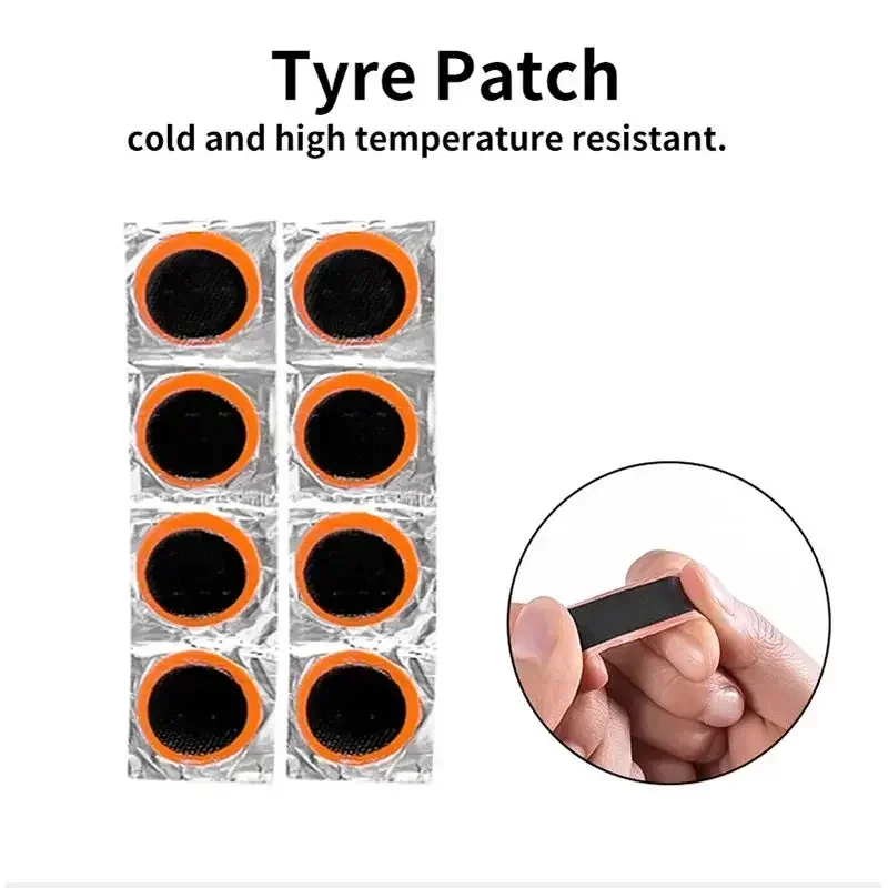 Bicycle Tire Repair Kit Portable Patching Tools with Glue Free Sealant Inner Tube Fix Kit Cycling Tire Repair Tools
