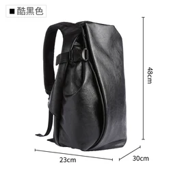Mochila de cuero para hombre, bolsa para ordenador portátil de 15,6 pulgadas con carga USB, resistente al agua, antirrobo, para negocios y viaje