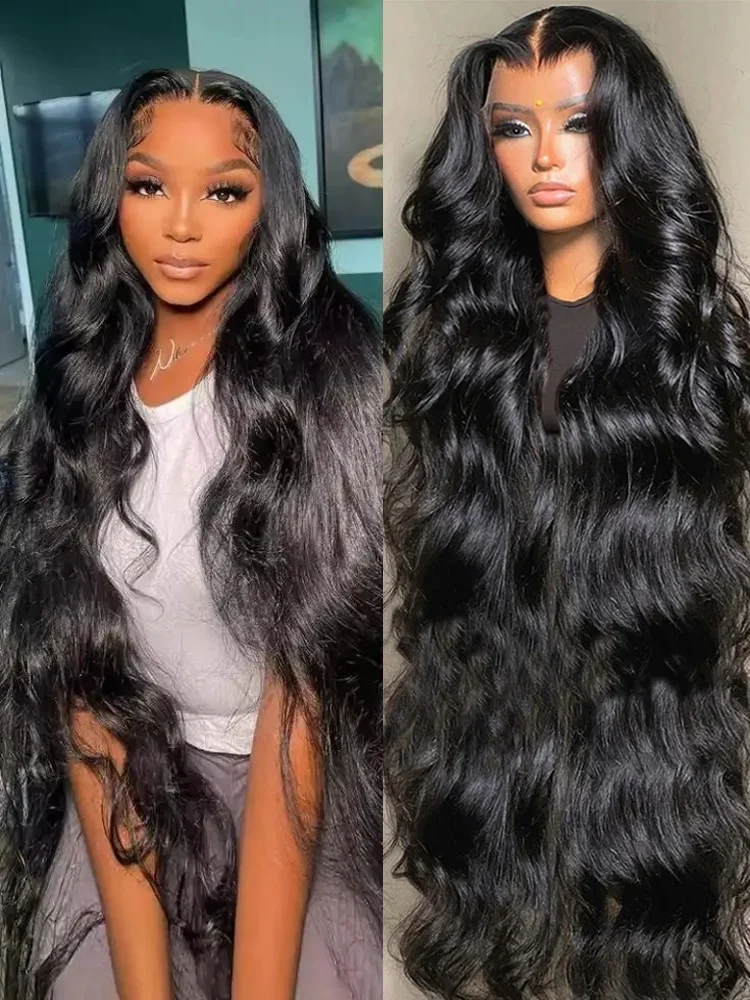 

200 Плотность Объемная волна Человеческие волосы Фронтальный парик 13x6 13x4 Hd Парики шнурка Предварительно выщипанные для женщин 360 Прозрачные полные парики фронта шнурка