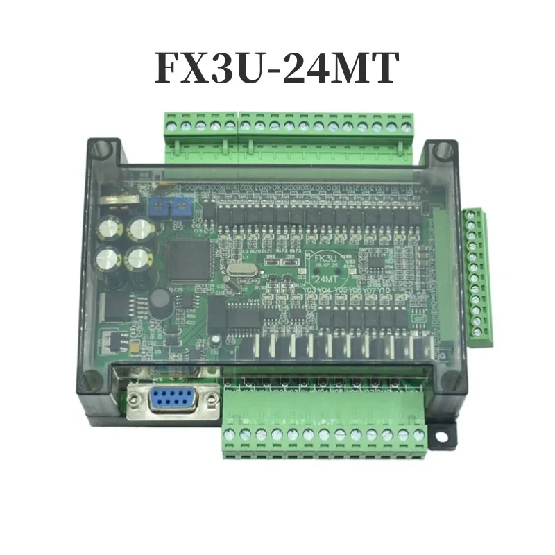 FX3U-24MR FX3U-24MT  PLC industrial control board 14 input 10 output 6AD 2DA with 485 communication and RTC