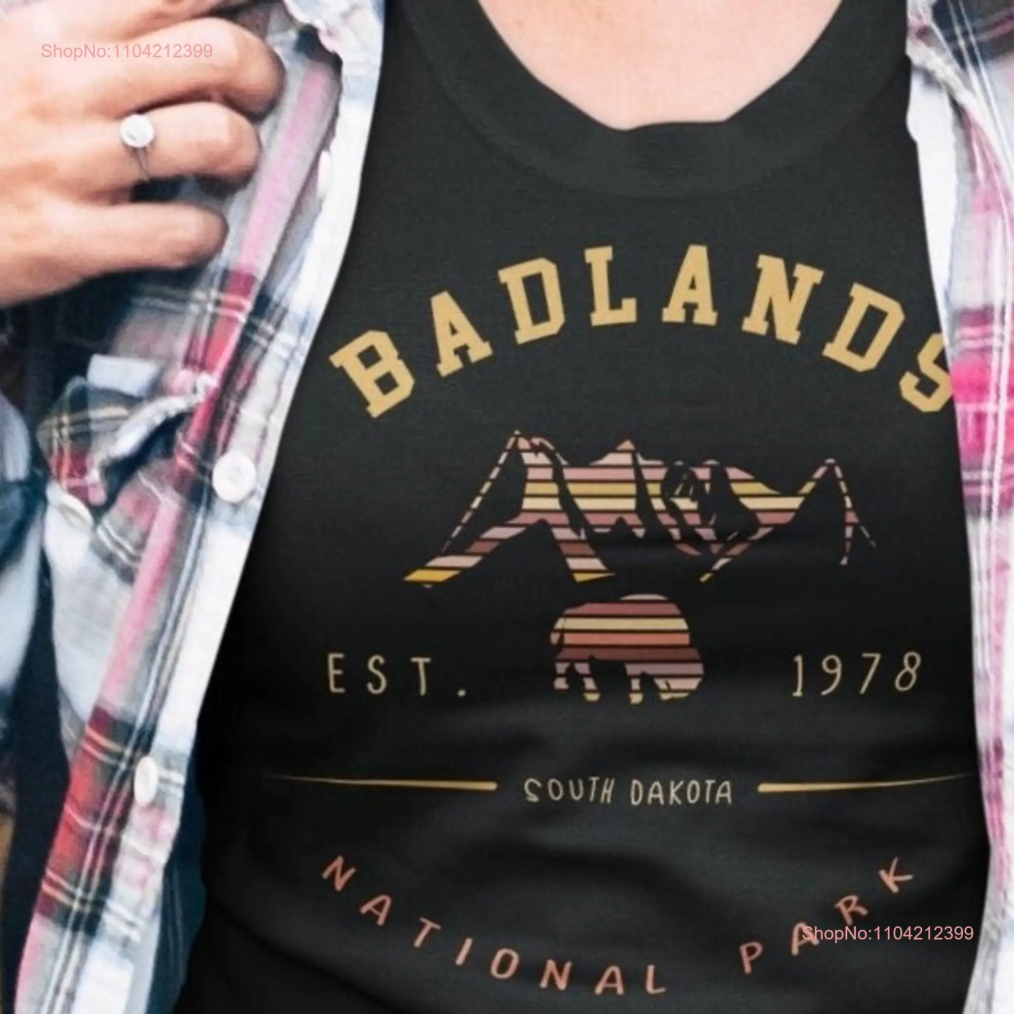 Badlands National Park T Shirt South Dakota Top for Camping and Hiking  long or short sleeves