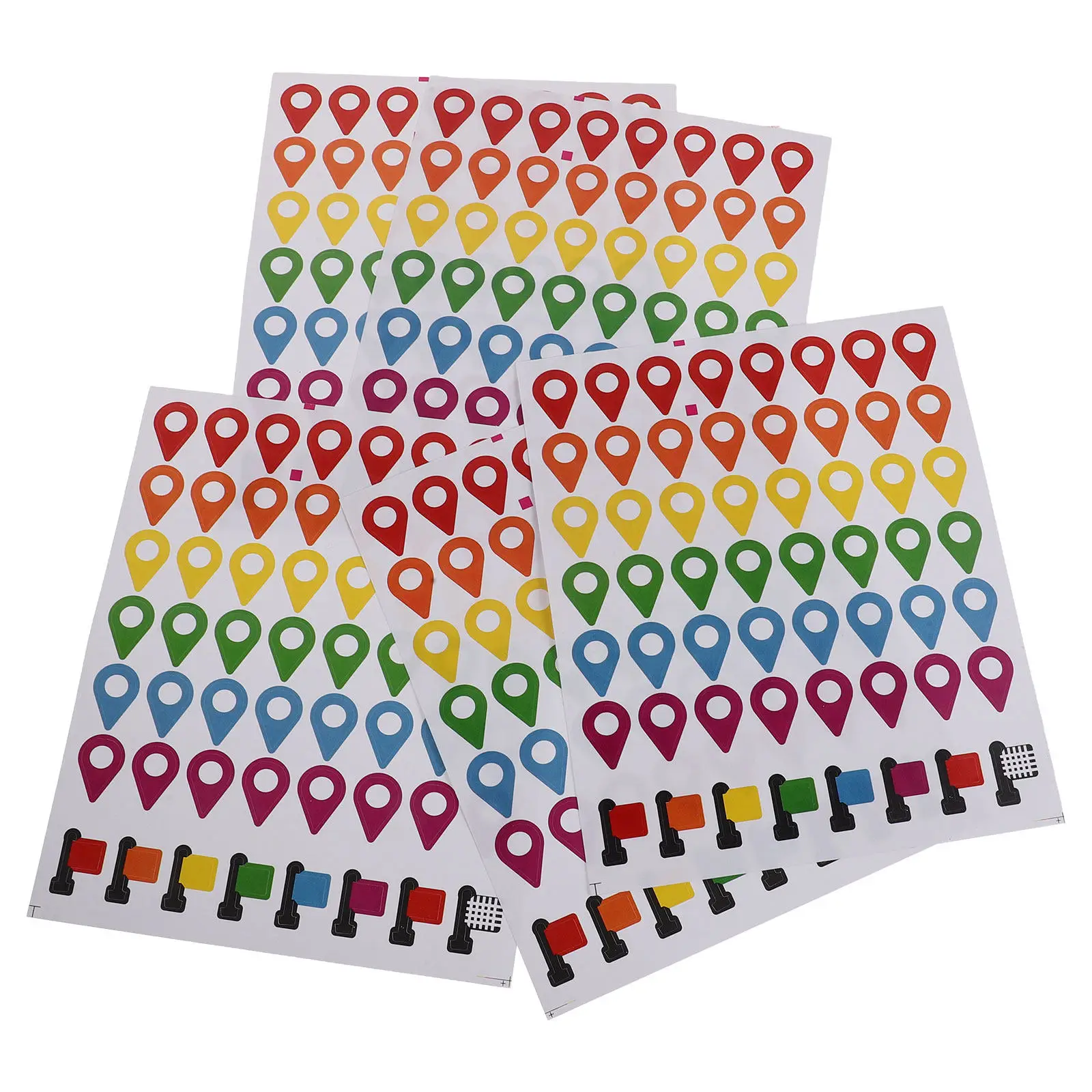 280pcs Colorful Map Pointer Markers Self Adhesive Location Stickers Peel Stick Flag Labels for Adventure Hiking Trail Mapping