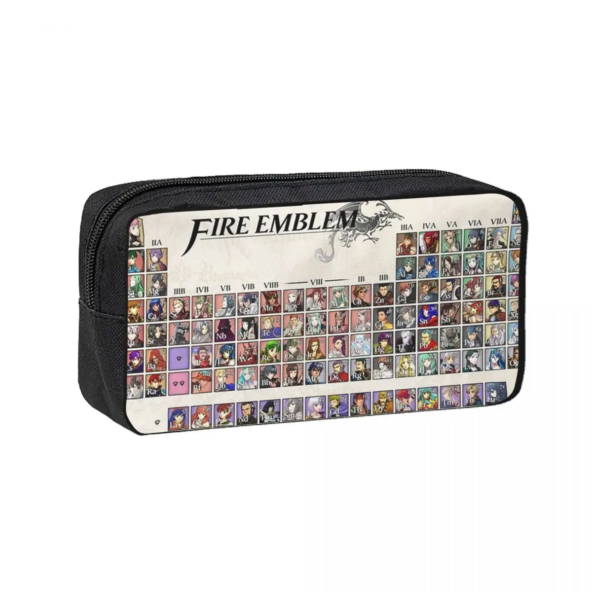 Periodic Table Fire Emblem Pencil Cases for Student Gifts Pen Box Pencil Bag Large Capacity Pencil Pouch Pen Holder
