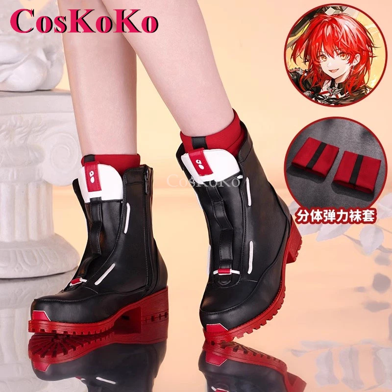 

CosKoKo Exusiai The New Covenant Shoes Cosplay Game Arknights Fashion Universal Battle Boots Halloween Role Play Accessories New
