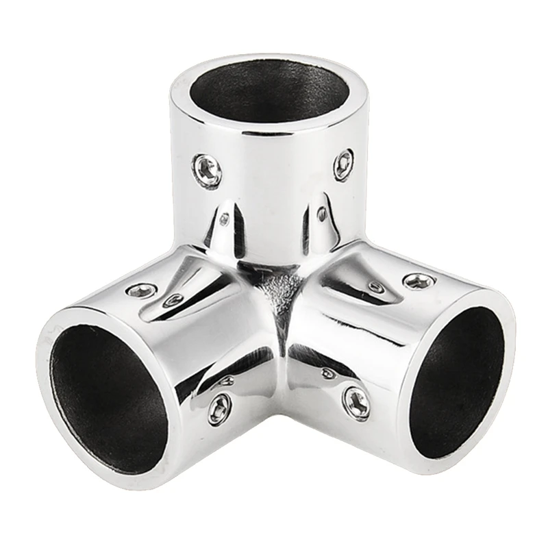 Stainless Steel Boat Tube Pipe 3 Way Connector For Ocean Yacht Dock Outdoor Awning Tube Fastener Durable