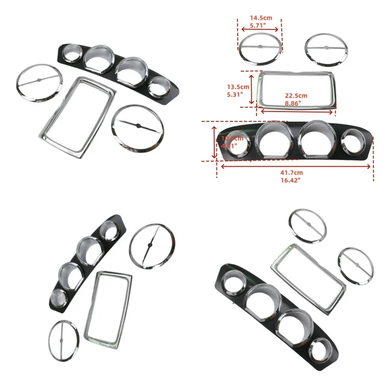 Motorcycle Accessory Inner Fairing Gauge Stereo Switch Trims Accents Panel Cover Kit for Harley Touring Electra Street Glide