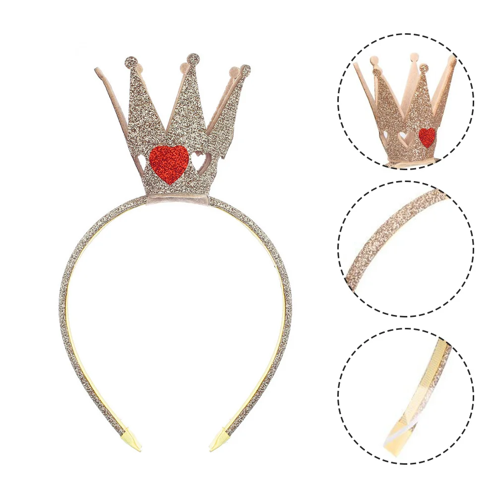 

-Design Headbands for Princess Glittery Three-Dimensional Birthday Party Hair Accessories Shiny