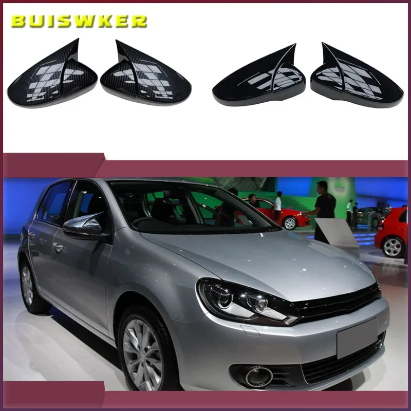 

2 pieces For VW Golf MK6 R20 Touran Golf GTI 6 Golf 6 R Wing Mirror Cover Caps (Carbon Effect) for Volkswagen Mirror Cover Caps