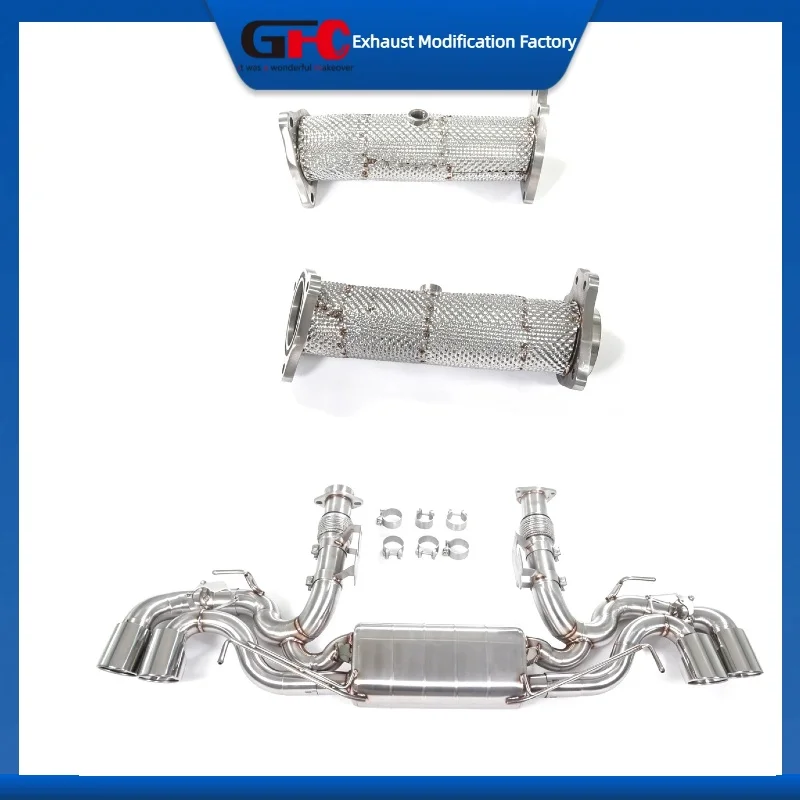 Full Complete Exhaust for Chevrolet Corvette C8 Stingray LT2 6.2L 2020-2026 High-Performance SUS304 Valve Exhaust Muffler System
