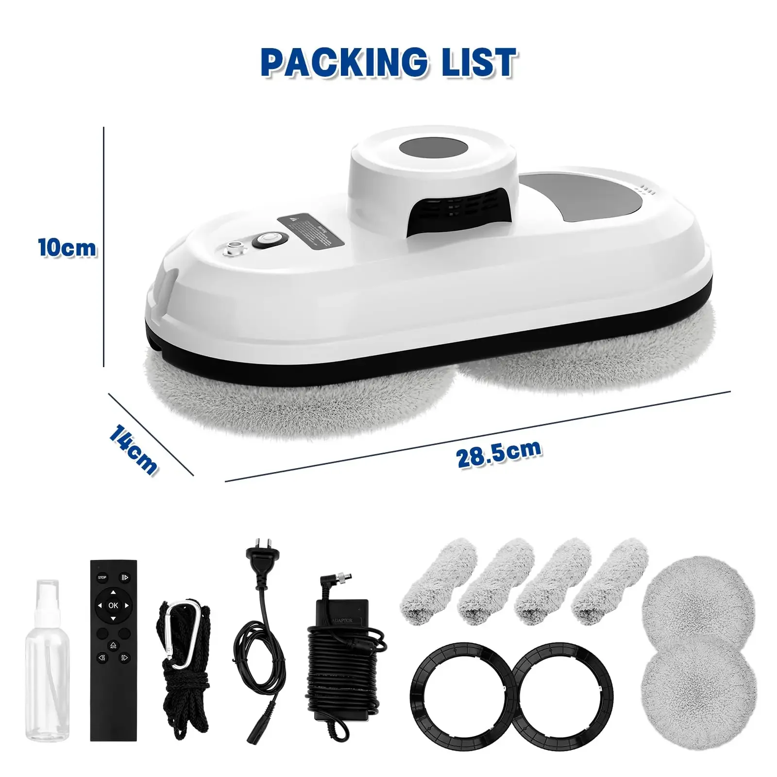 Automatic Household Cleaning Robot Vacuum with Remote Control US Plug Type for Glass Cleaning