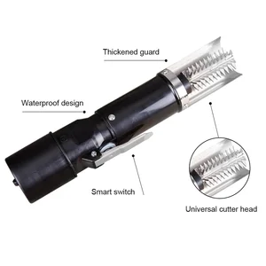 سكين مكشطة كهربائية للمأكولات البحرية مقياس سمك ، مقاوم للماء ، مزيل متجرد ، منظف أدوات ، محول شحن سهل ، صيد ، نظيف ، 120 واط أفضل 6 أسماك كهربائية - رقم 5