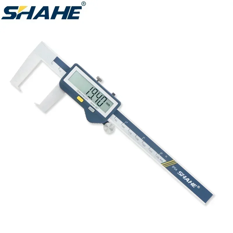 

SHAHE 150/200/300 мм штангенциркуль с наружной канавкой и плоскими точками, встроенный беспроводной штангенциркуль, измерительные инструменты для микрометра