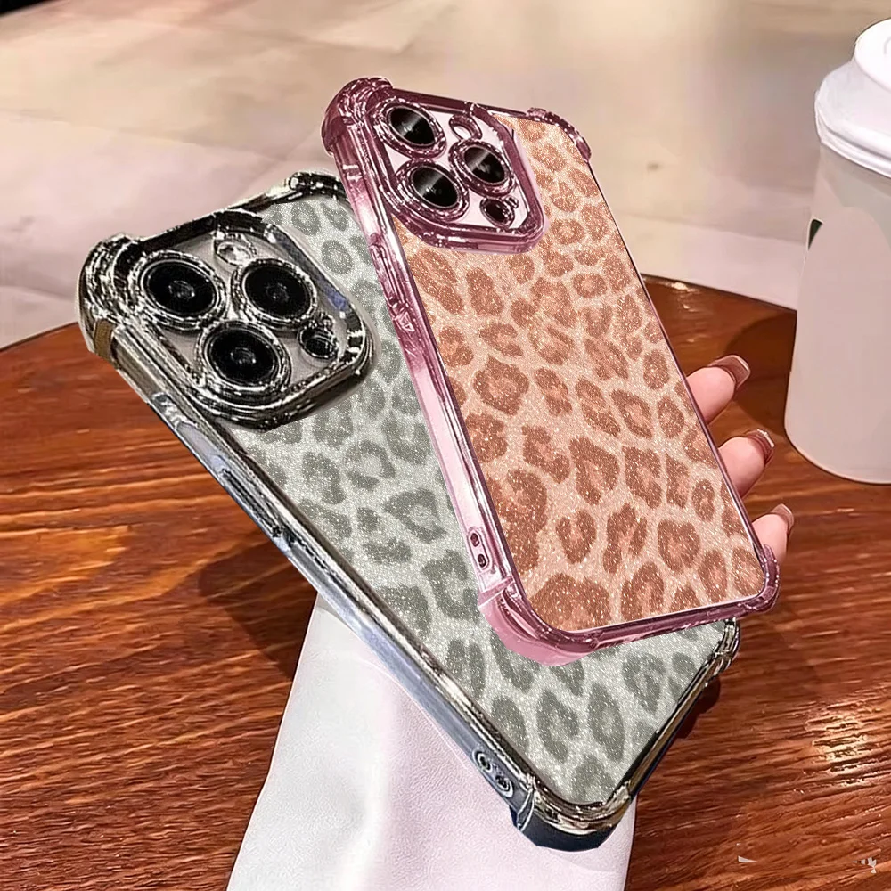 Classic Leopard Print Plating Case For Samsung Galaxy A57 A37 A27 A56 A16 A55 A35 A36 A34 A26 A53 A52 A23 A15 A14 A07 A06 A05S