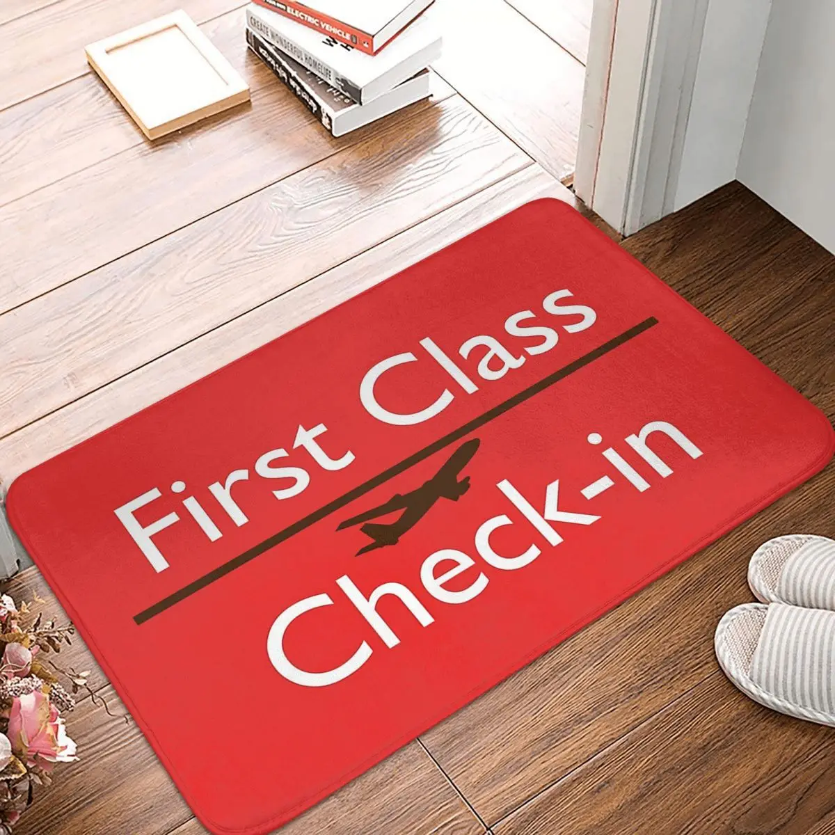 Aircraft Airport Non-slip Doormat FIRST CLASS Check-in Bath Kitchen Mat Outdoor Carpet Flannel Modern Decor