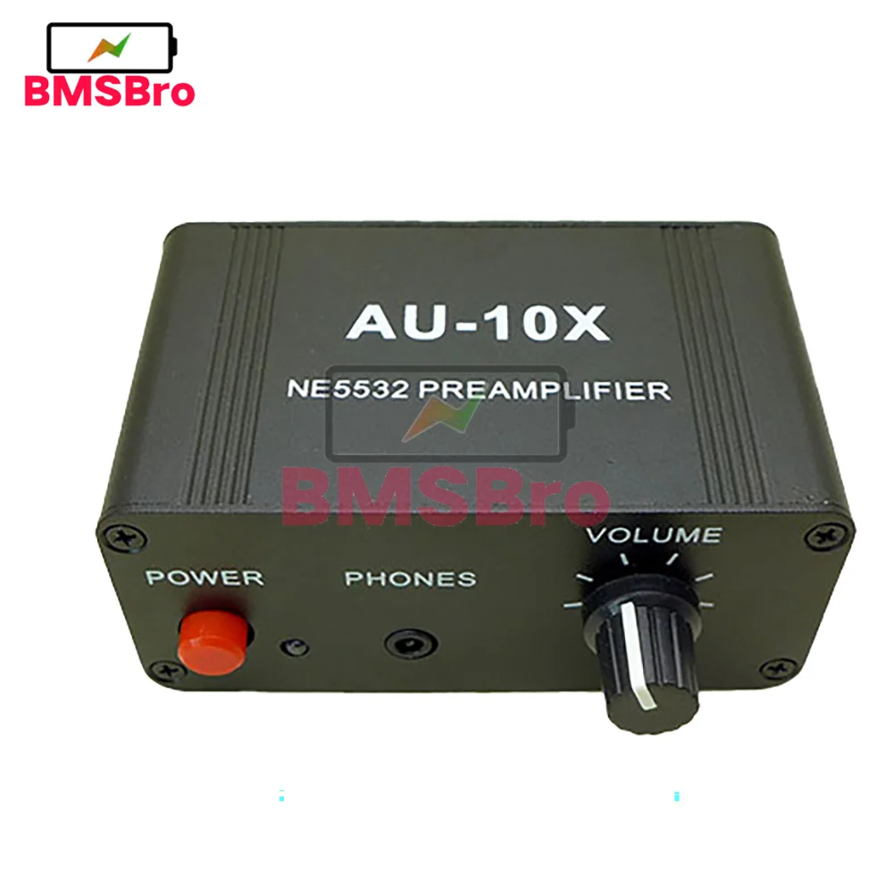 NE5532 Preamplifier music audio signal Pre amp amplifier 20db gain RCA 3.5MM Headphone phone sound Volume Control dc 12v