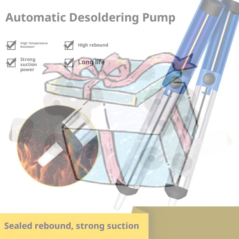 

Паяльный пистолет-отсос для удаления припоя, алюминиевый, металлический, вакуумный, ручной инструмент для пайки и демонтажа