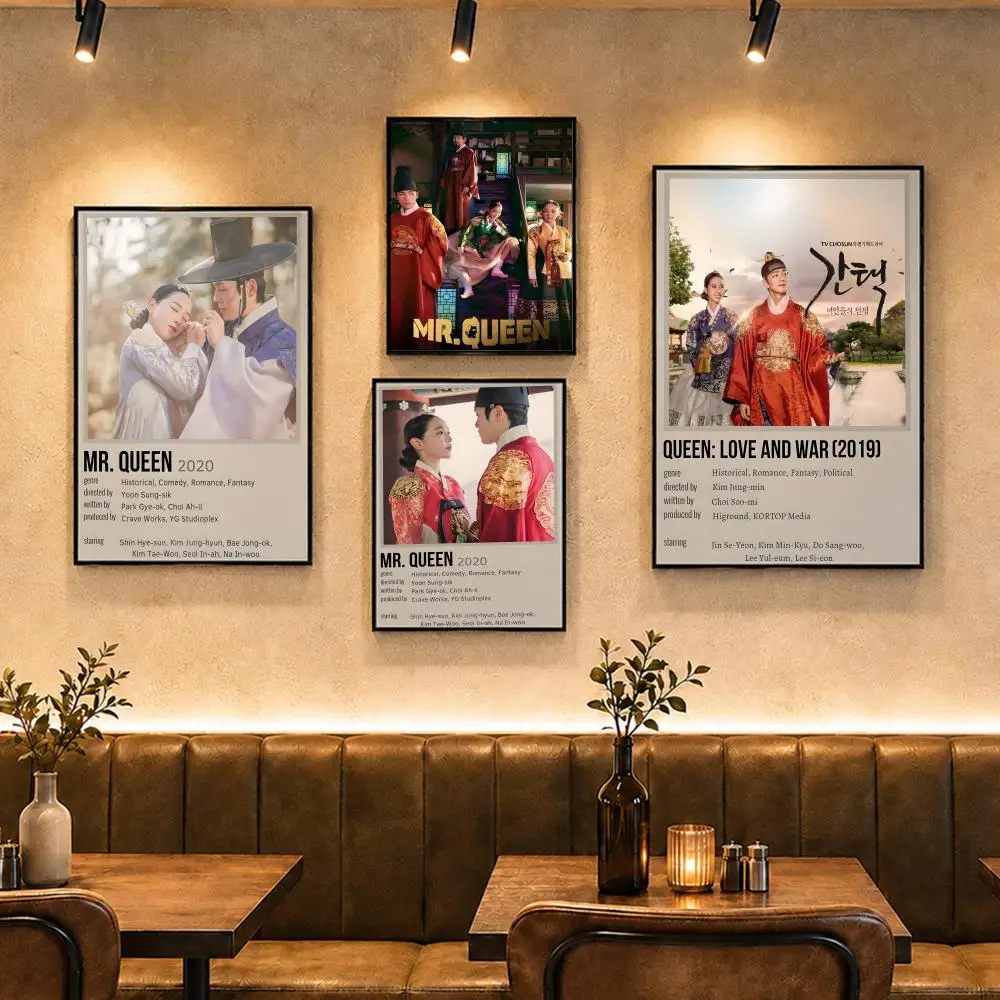 Popular Drama Q-Queen CheorinS Poster Vintage Retro Anime Poster Stickers Peel and Stick Wall Art Home Decor